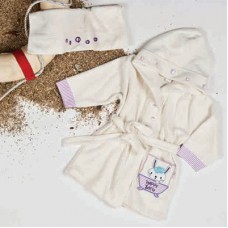 Махровый халат Aziz Bebe 2 предмета Кремовый 12м (5008-12m)